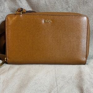 Ralph Lauren Tan Leather crossbody Bag